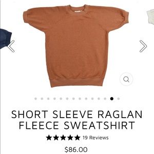 Jungmaven cotton hemp short sleeve raglan sweatshirt